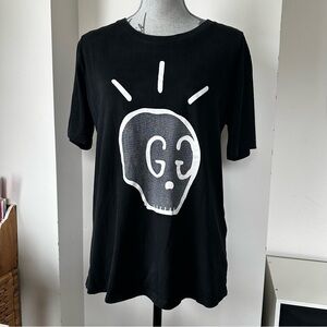 Gucci Black GG Skull Graphic Tee – Made in Japan Mens Medium